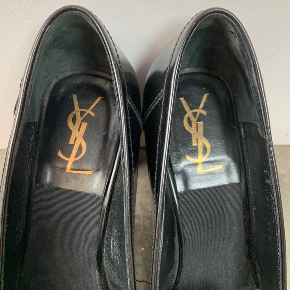 🛑 SOLD YSL Saint Laurent Loafer Pumps with Block Heel - Picture 8 of 8
